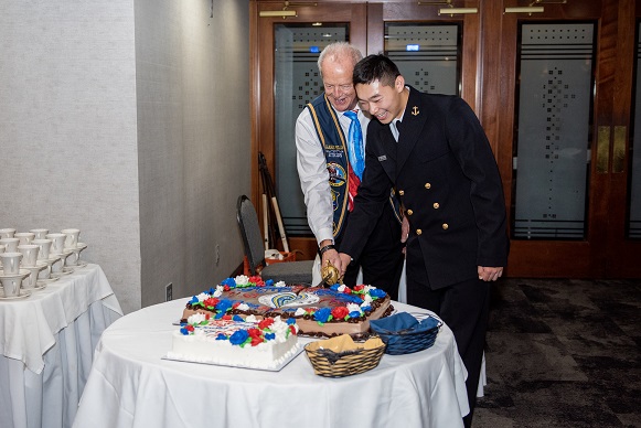 Cutting the cake